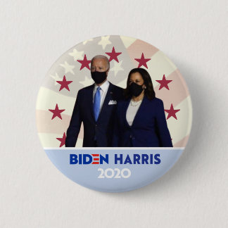 Badge Rond 5 Cm Arrière - plan du drapeau Joe Biden Kamala Harris 