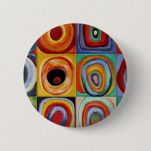 Badge Rond 5 Cm Art abstrait de Kandinsky