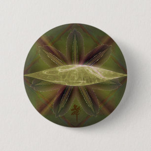 Badge Rond 5 Cm Art abstrait de nid de cocon de lis