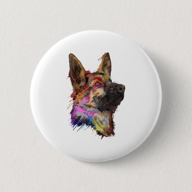 Badge Rond 5 Cm Art berger allemand (Devant)