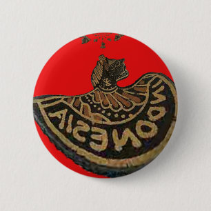 Badge Rond 5 Cm Art culturel de marionnettes d'ombres javanaises i