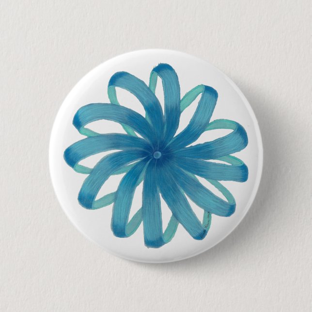 Badge Rond 5 Cm Art curatif #1 de Chakra de gorge (Devant)