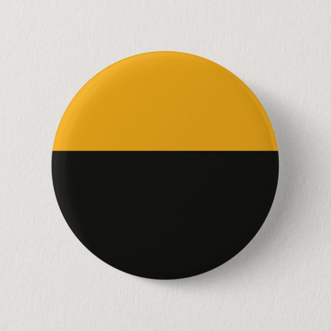 Badge Rond 5 Cm Art de bloc orange et noir (Devant)