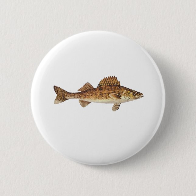Badge Rond 5 Cm Art de brochets vairons (Devant)