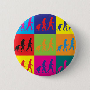 Badge Rond 5 Cm Art de bruit de biologie évolutionnaire