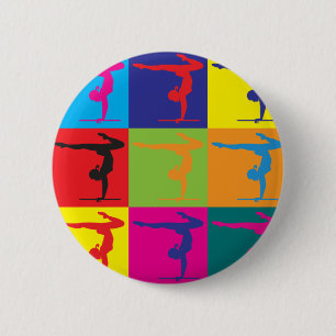 Badge Rond 5 Cm Art de bruit de gymnastique