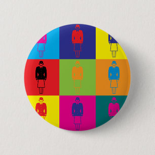 Badge Rond 5 Cm Art de bruit de vol