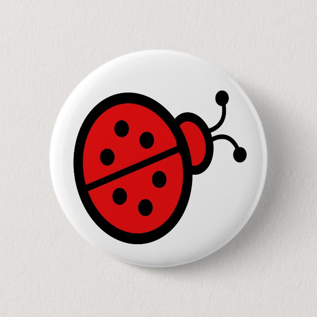 Badge Rond 5 Cm Art de coccinelle (Devant)