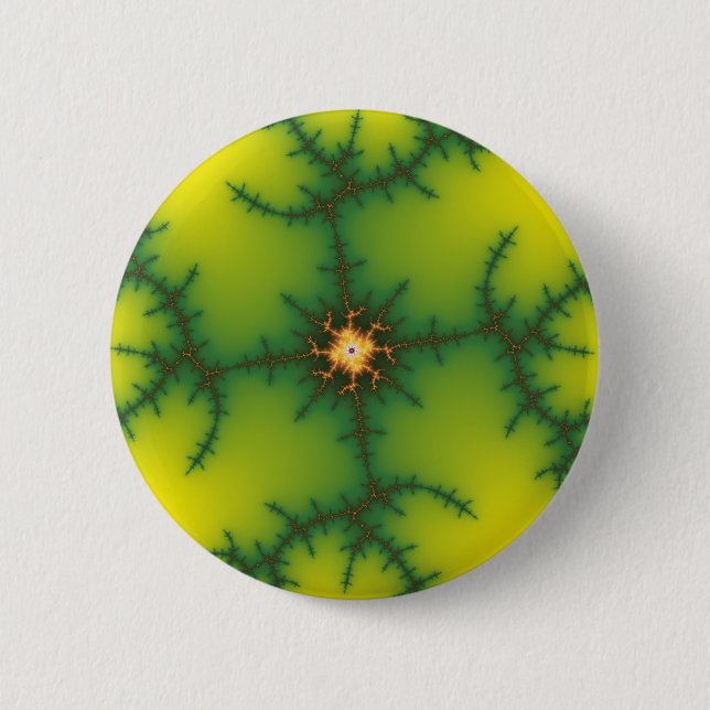 Badge Rond 5 Cm Art de fractale de faisceau de Yag (Devant)