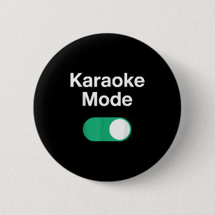 Badge Rond 5 Cm Art de karaoke drôle pour hommes femmes chanteur d