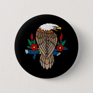 Badge Rond 5 Cm Art de l'aigle