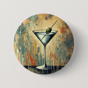 Badge Rond 5 Cm Art de Martini en techniques mixtes du milieu du s