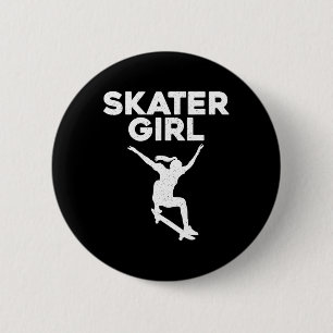 Badge Rond 5 Cm Art de planche à roulettes cool pour adolescentes 