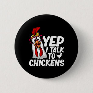 Badge Rond 5 Cm Art de poulet mignon pour hommes femmes enfants él