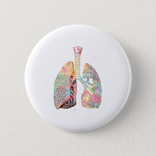 Badge Rond 5 Cm Art de poumons