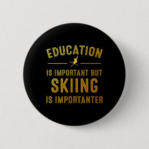 Badge Rond 5 Cm Art de ski unique pour hommes femmes enfants skieu
