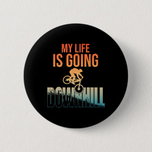 Badge Rond 5 Cm Art de vélo de montagne cool pour hommes garçons d