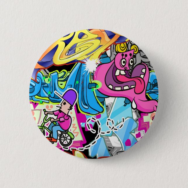 Badge Rond 5 Cm Art de Wall Street (Devant)