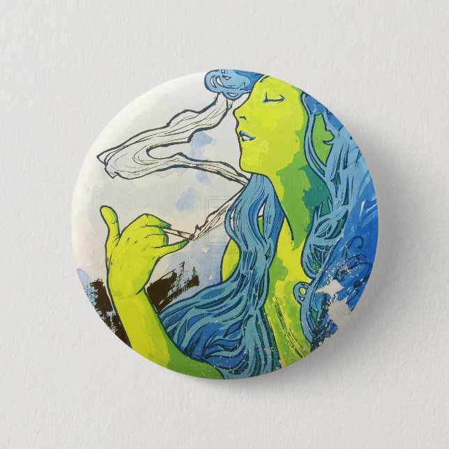 Badge Rond 5 Cm Art déco d'Alphonse Mucha (Devant)