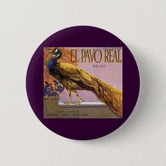 Badge Rond 5 Cm Art d'étiquette de caisse de fruits vintage El Pav