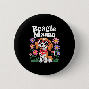 Badge Rond 5 Cm Art drôle de Beagle pour femmes filles maman Beagl