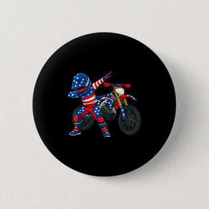 Badge Rond 5 Cm Art drôle de moto de terre Motocross Pilote de mot