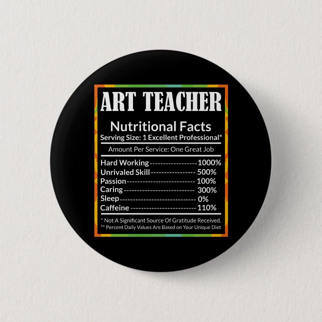 Badge Rond 5 Cm Art Enseignant Faits Amusant Artiste Artiste Artis (Devant)