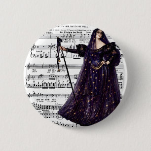Badge Rond 5 Cm Art gothique vintage de la Reine de la Nuit de l'O