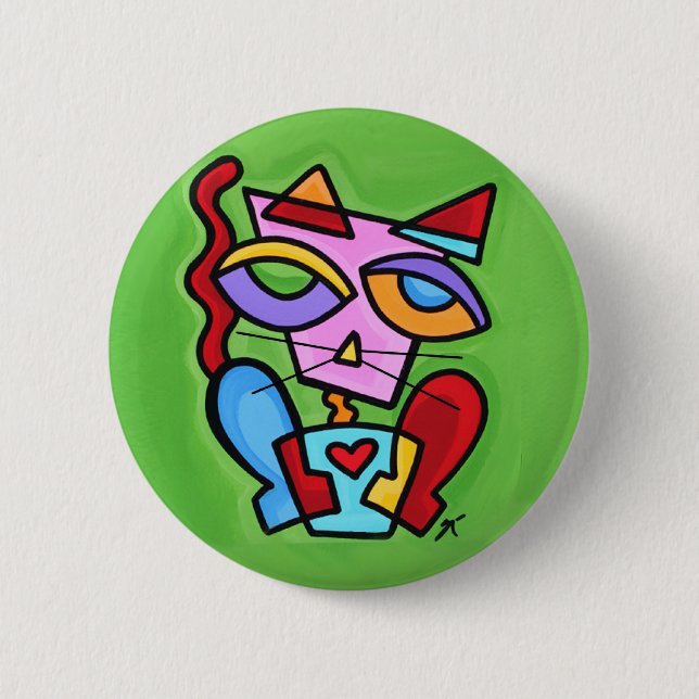 Badge Rond 5 Cm art_happylovecat_rnd (Devant)