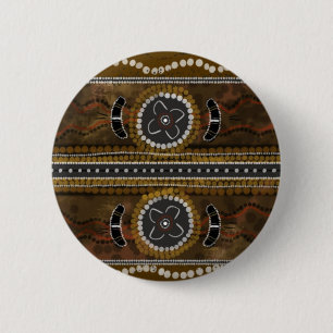 Badge Rond 5 Cm Art indigène australien - rassemblement de