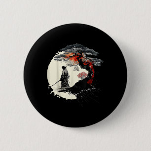 Badge Rond 5 Cm Art Japonais Aikido Arbre De Vie Paix Art De Guerr