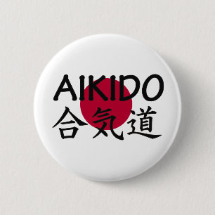 Badge Rond 5 Cm Art martial de Japonais d'Aikido