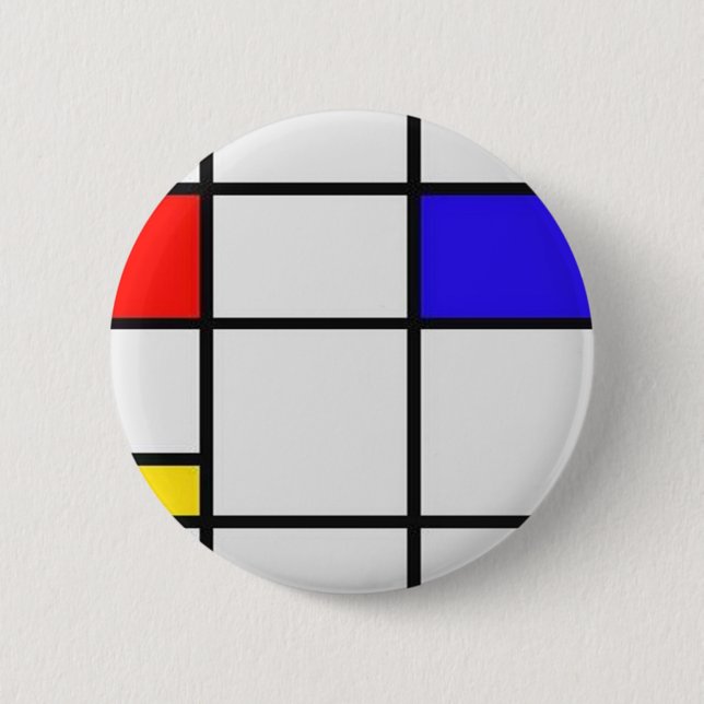 Badge Rond 5 Cm Art moderne de Piet Mondrian (Devant)