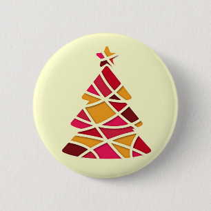 Badge Rond 5 Cm Art moderne élégant sapin de Noël