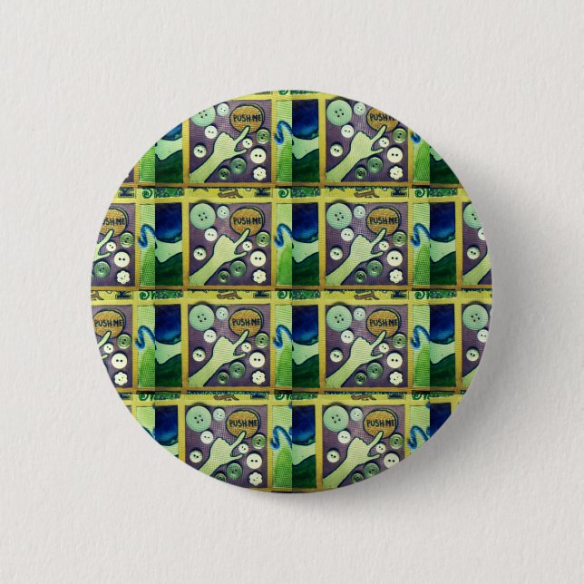 Badge Rond 5 Cm Art Mosaïque Contemporain - Un Joueur (Devant)
