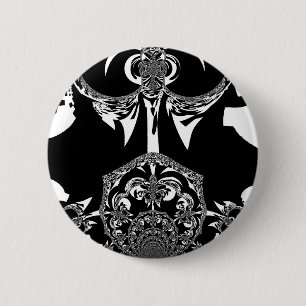 Badge Rond 5 Cm Art noir et blanc africain