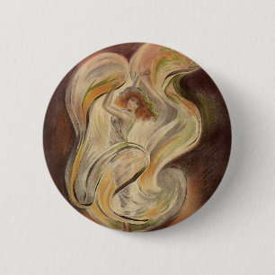 Badge Rond 5 Cm Art Nouveau vintage, La Loie Fuller danseuse moder