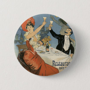 Badge Rond 5 Cm Art Nouveau vintage, Taverne Olympia Restaurant