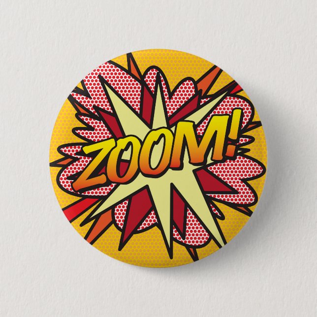 Badge Rond 5 Cm Art Pop de Bande Dessinée ZOOM! (Devant)