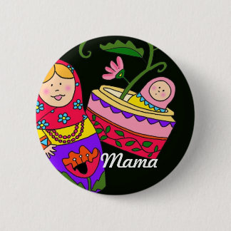 Badge Rond 5 Cm Art populaire de maman Ukrainian