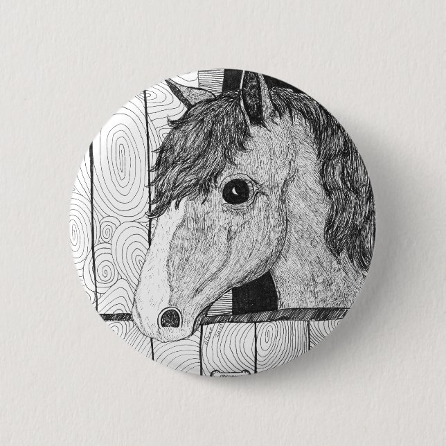 Badge Rond 5 Cm Art solo de cheval (Devant)