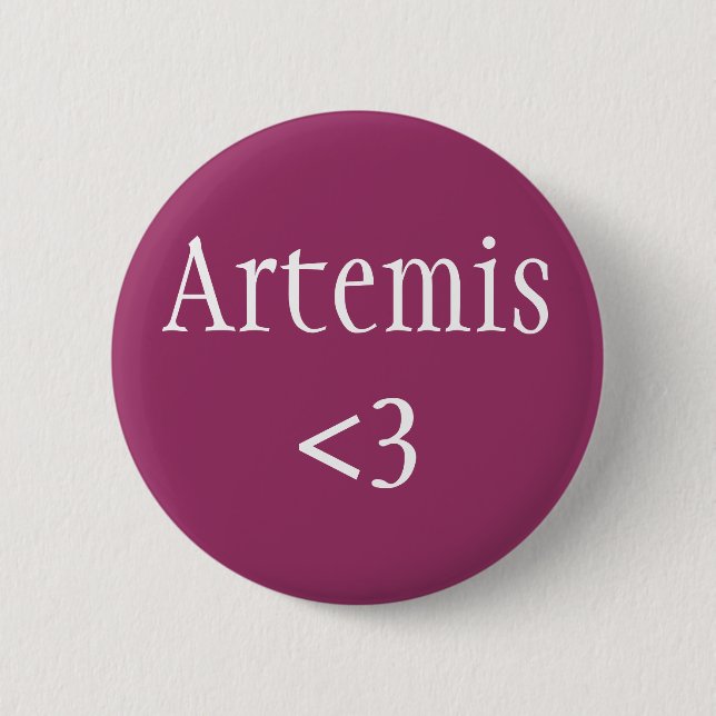 Badge Rond 5 Cm Artémis <3 déesse de la chasse (Devant)