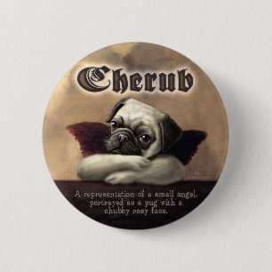 Badge Rond 5 Cm Articles angéliques de cadeau d'ange de carlin