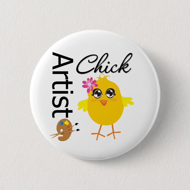 Badge Rond 5 Cm Artiste Chick (Devant)