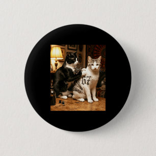Badge Rond 5 Cm Artiste de tatouage de chat 67 Six Sept Seis Siete
