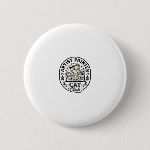 Badge Rond 5 Cm Artiste Peintre Chat Chat Drôle Graphique - Artist