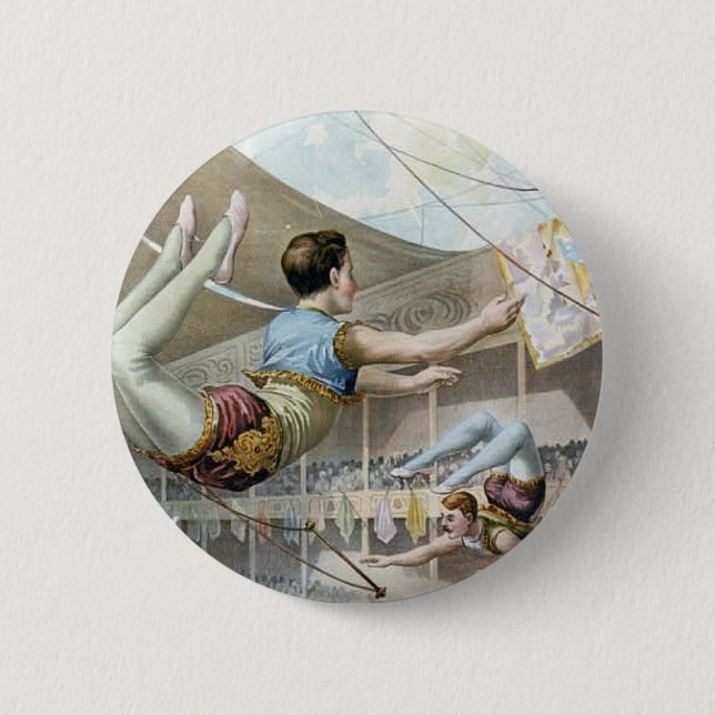 Badge Rond 5 Cm Artistes Trapeze (Devant)