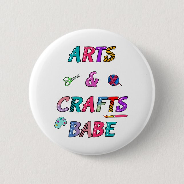 Badge Rond 5 Cm Arts et artisanat Babe (Devant)