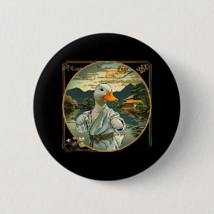 Badge Rond 5 Cm Arts martiaux Karate Duck Sunset Garden Mixed mart