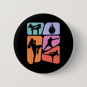 Badge Rond 5 Cm Arts martiaux Muay Thai enfants garçons hommes Kic